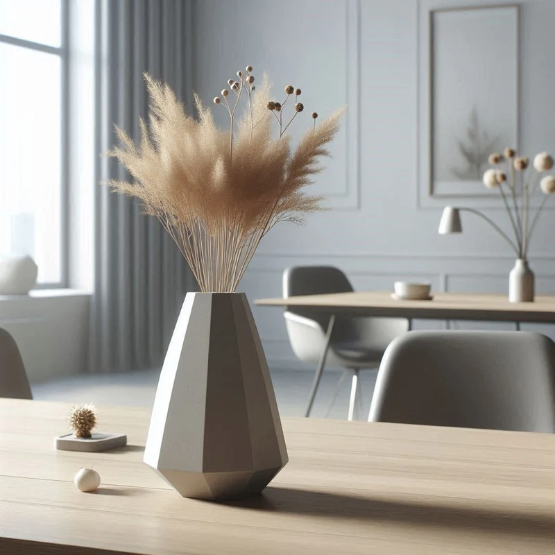 Vase décagonale minimaliste pour maisons modernes