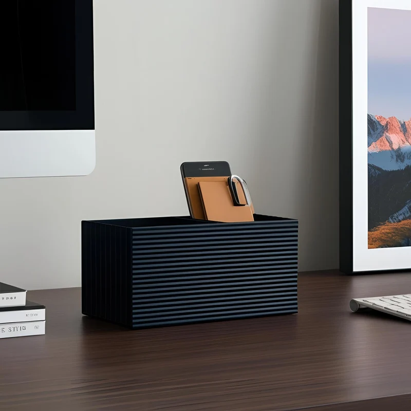 Organisateur de bureau moderne avec surface doublement nervurée