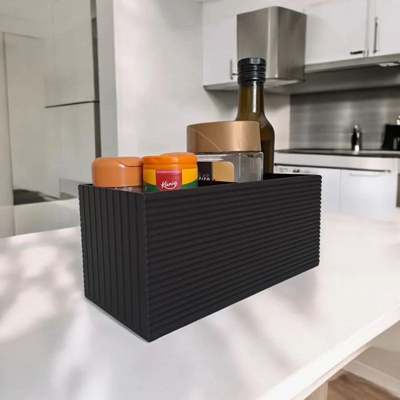 Organisateur de bureau moderne avec surface doublement nervurée