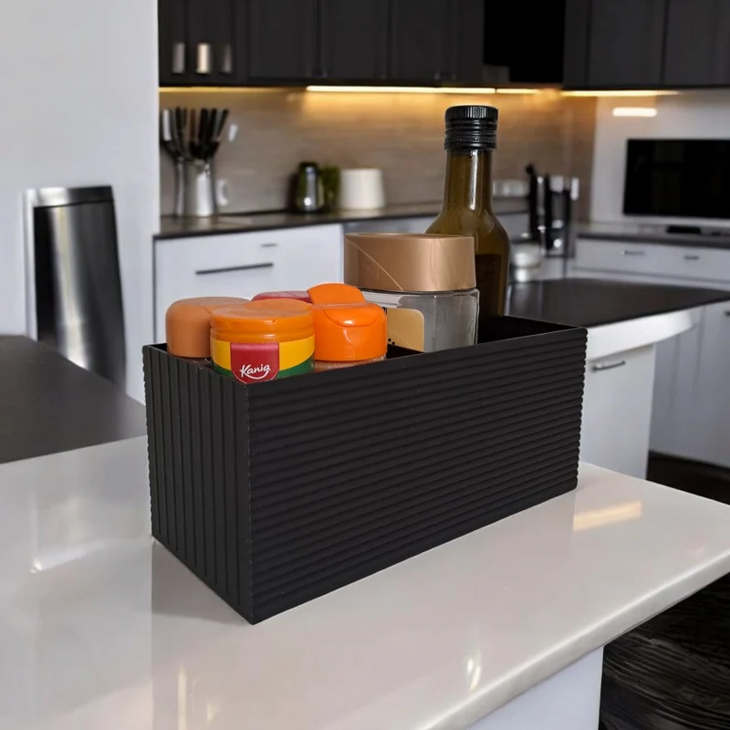 Organisateur de bureau moderne avec surface doublement nervurée