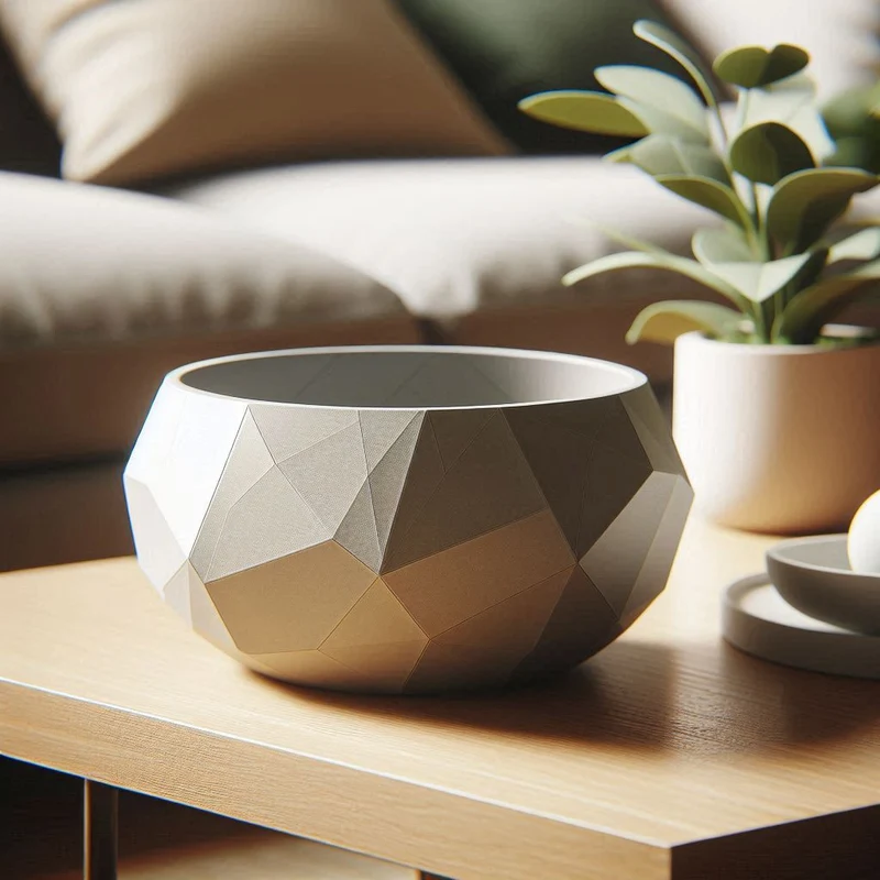Bol design moderne low poly Pressed Diamond