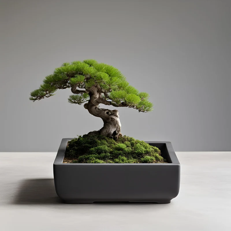 Pot de bonsaï carré au design moderne