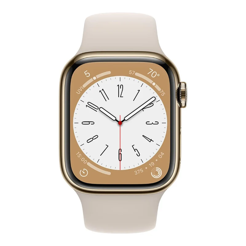 Apple Watch Series 8 Boîtier en acier inoxydable 41 mm Cellular - Or