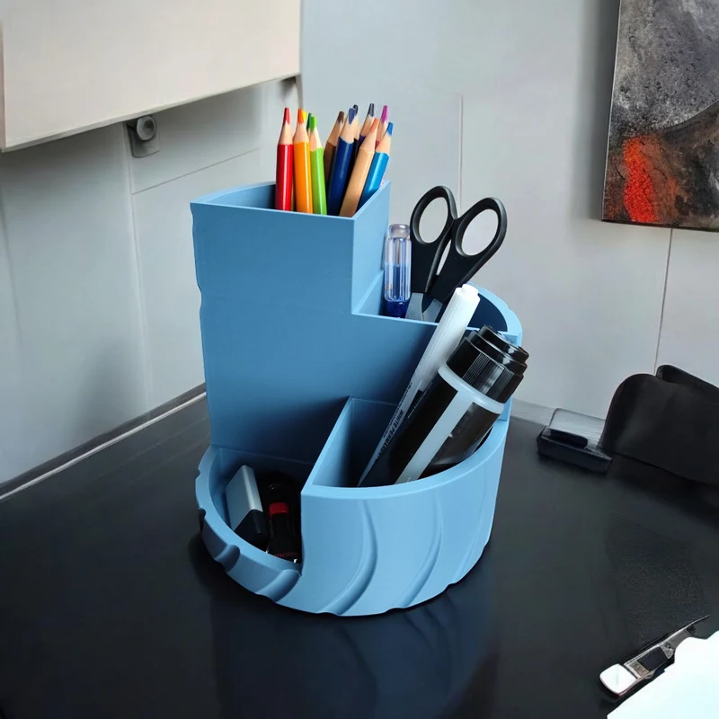 Organisateur ondulé pour bureau et maquillage