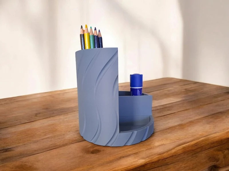 Organisateur ondulé pour bureau et maquillage