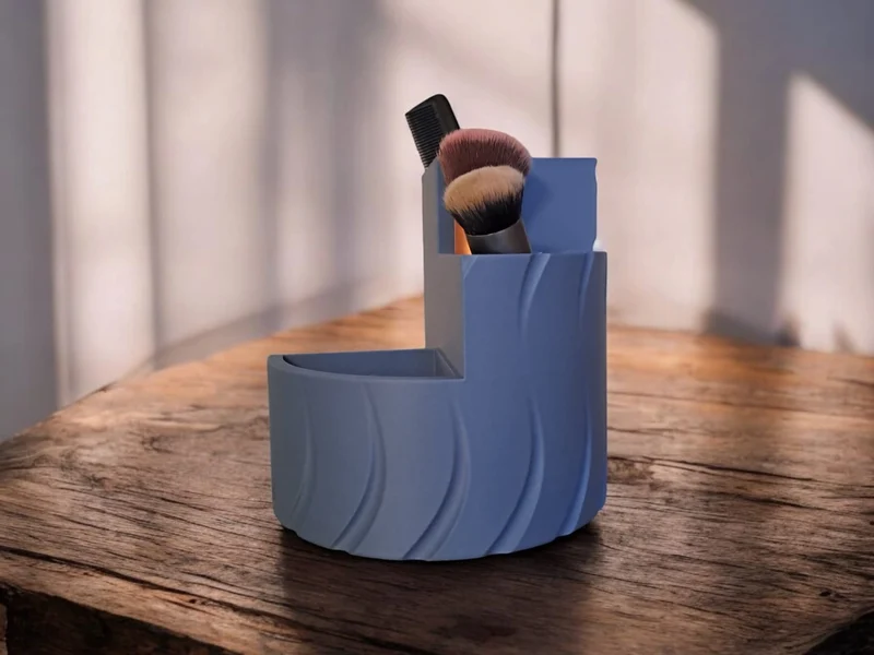 Organisateur ondulé pour bureau et maquillage