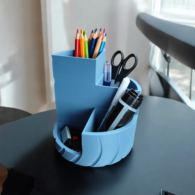 Organisateur ondulé pour bureau et maquillage