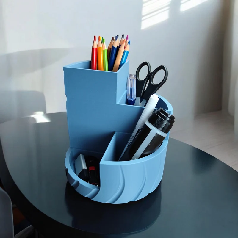 Organisateur ondulé pour bureau et maquillage