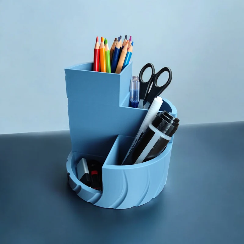 Organisateur ondulé pour bureau et maquillage