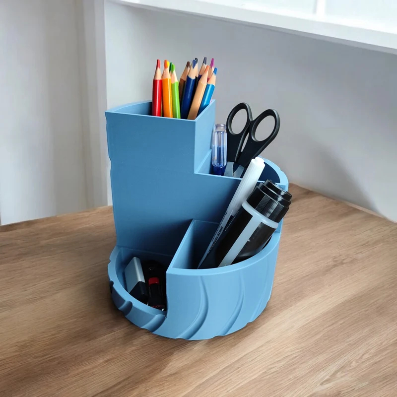 Organisateur ondulé pour bureau et maquillage