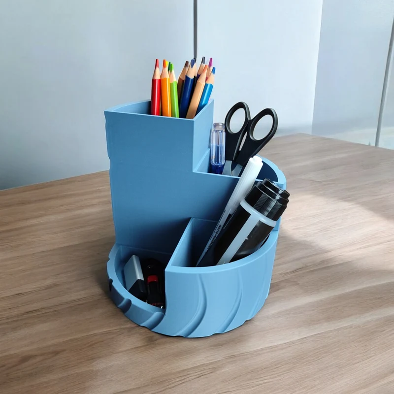 Organisateur ondulé pour bureau et maquillage