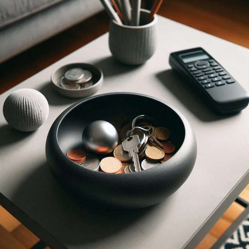 Vide-poche moderne pour clés et pièces pour l'entrée