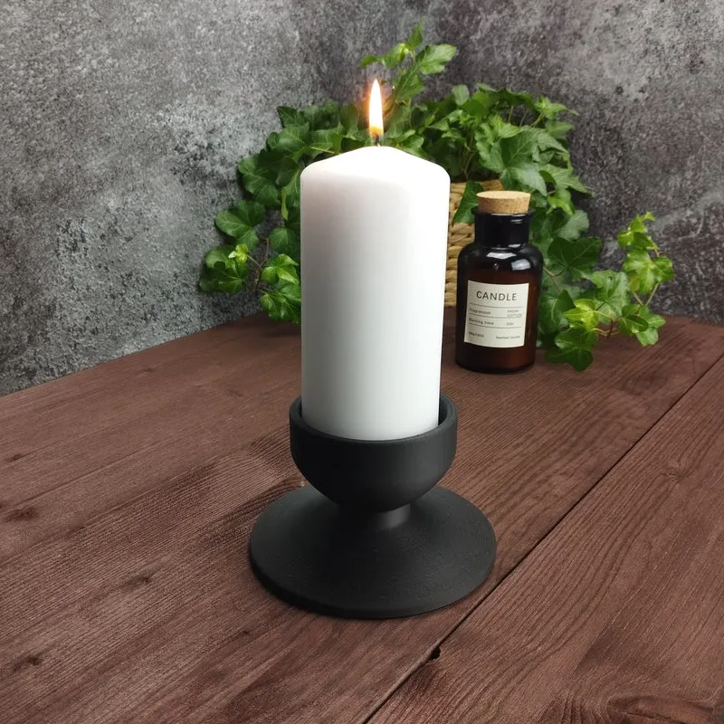 Bougeoir minimaliste pour bougies de 60 mm