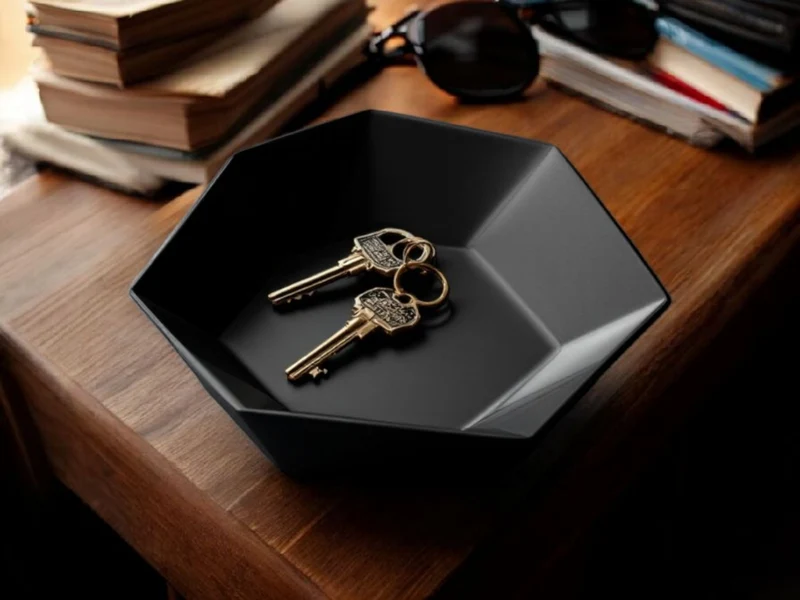 Plateau heptagonal moderne pour clés et petits objets