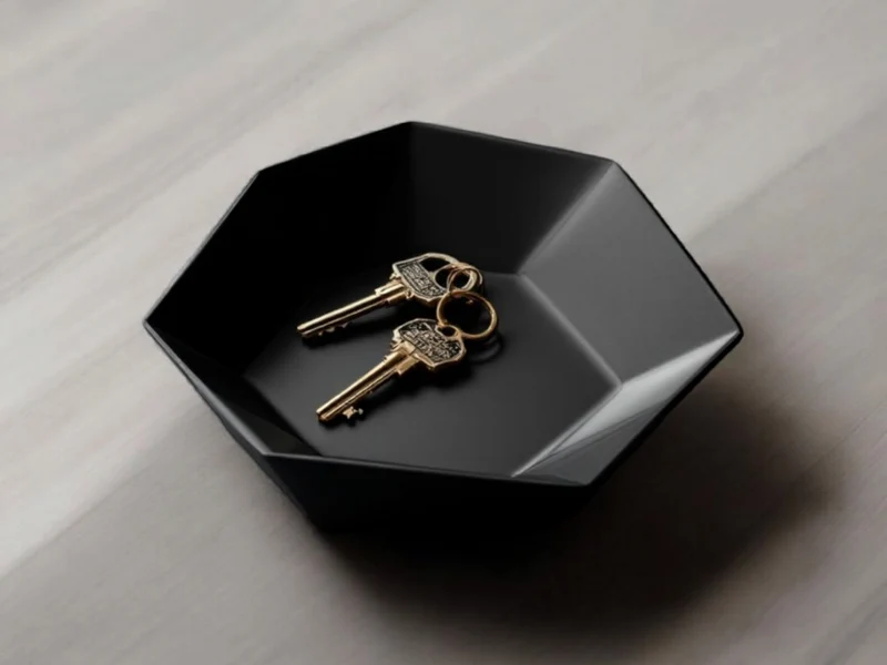 Plateau heptagonal moderne pour clés et petits objets