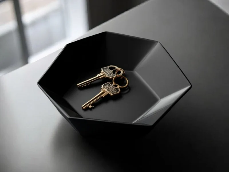 Plateau heptagonal moderne pour clés et petits objets