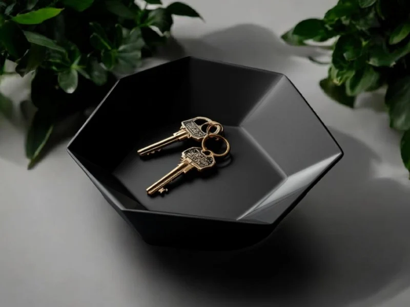 Plateau heptagonal moderne pour clés et petits objets