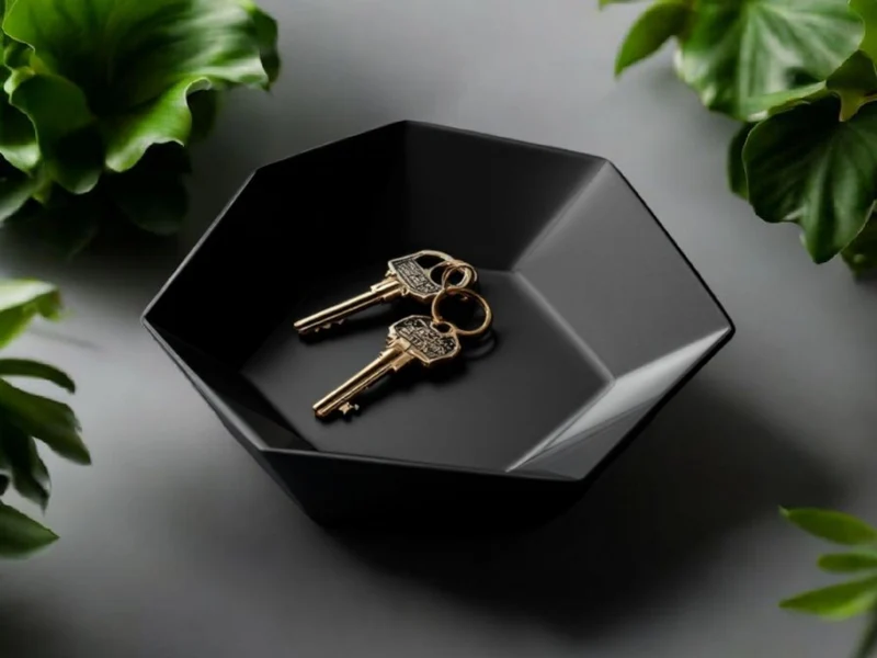 Plateau heptagonal moderne pour clés et petits objets
