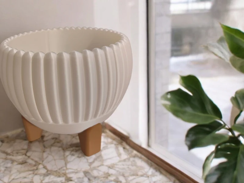 Cache-pot avec pieds Luma Mid-Century