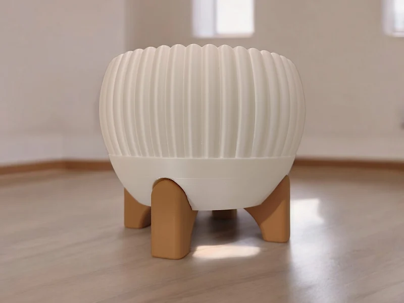 Cache-pot avec pieds Luma Mid-Century