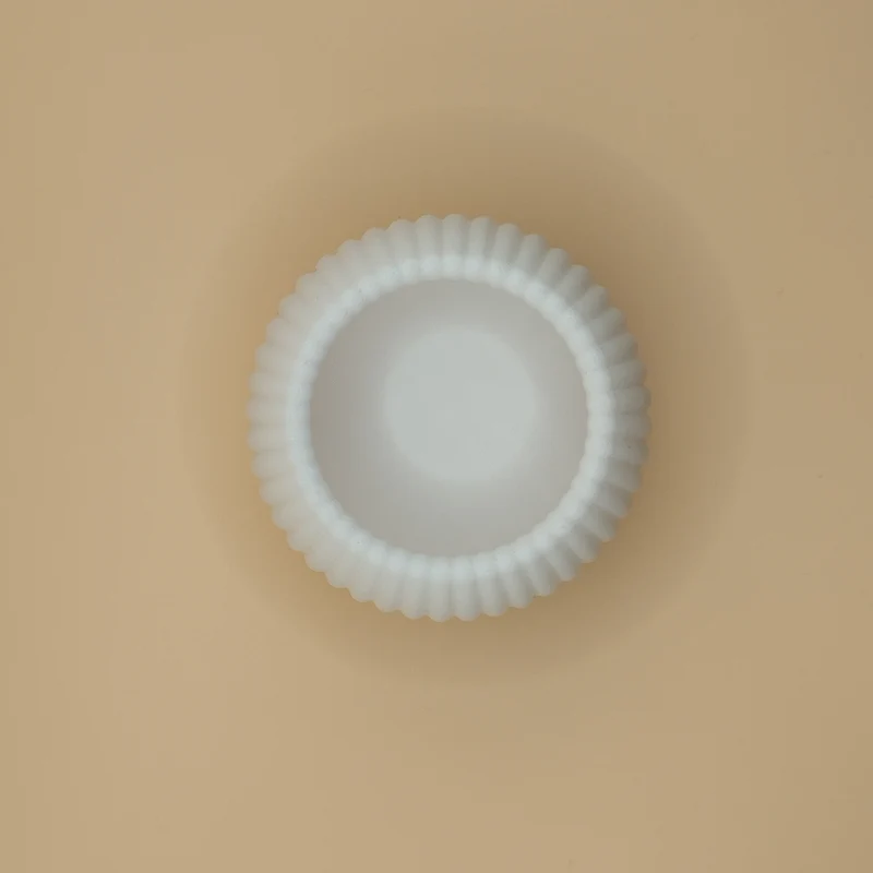 Bougeoir moderne rond côtelé à quatre branches pour LED