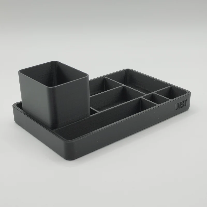 Organisateur de bureau moderne avec plateau et pot à crayons