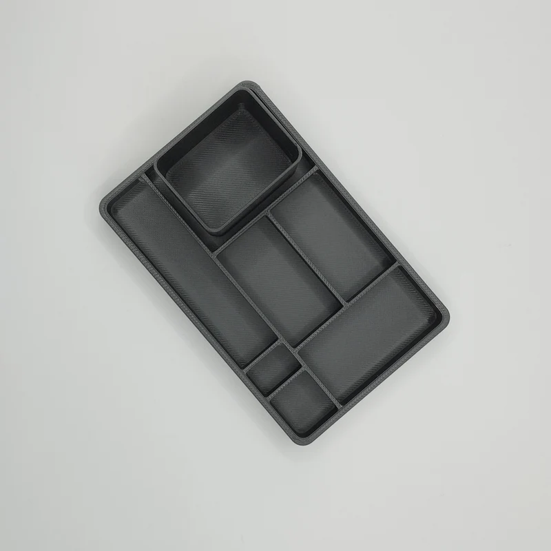 Organisateur de bureau moderne avec plateau et pot à crayons