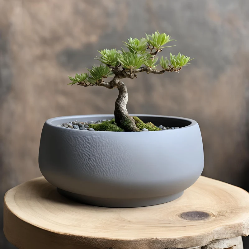 Pot de Bonsaï Rond Moderne pour la Maison