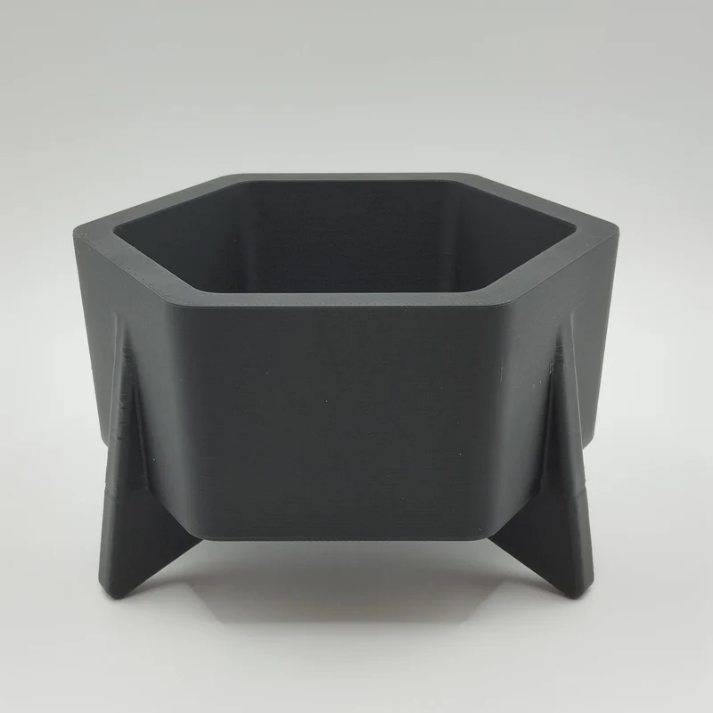 Cache-pot hexagonal moderne mi-siècle