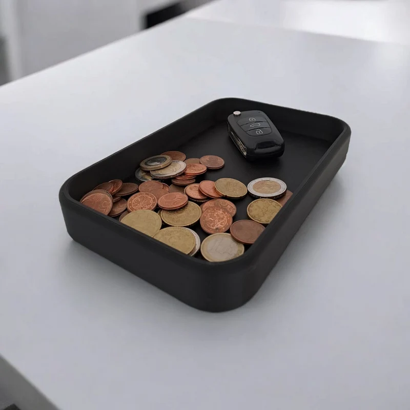 Bac de rangement rectangulaire moderne pour petits objets