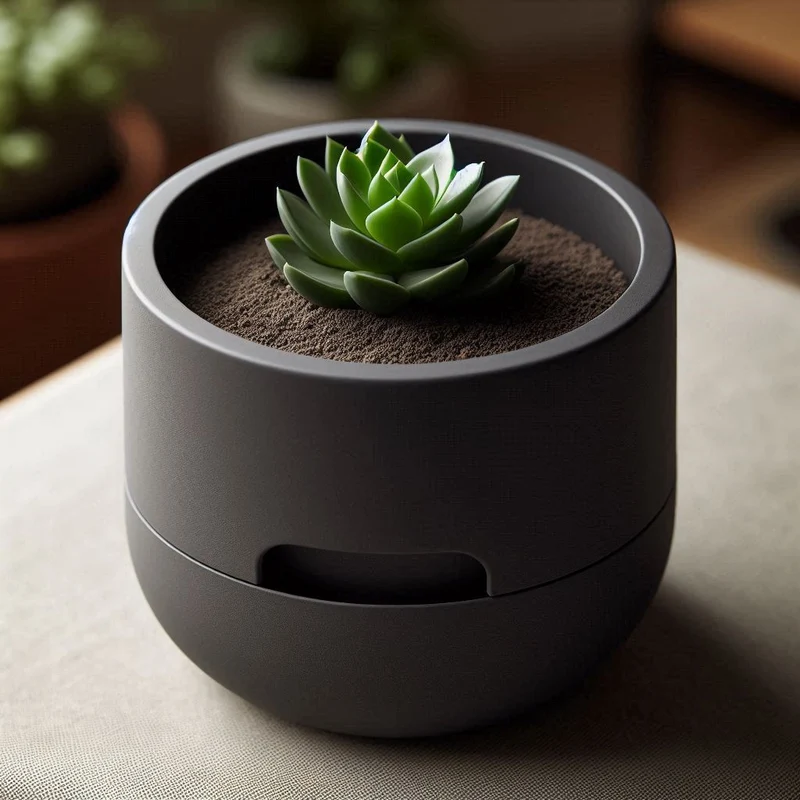 Pot moderne auto-arrosante pour succulentes