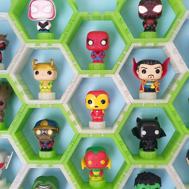 Étagère d'exposition hexagonale pour mini figurines Funko Pop