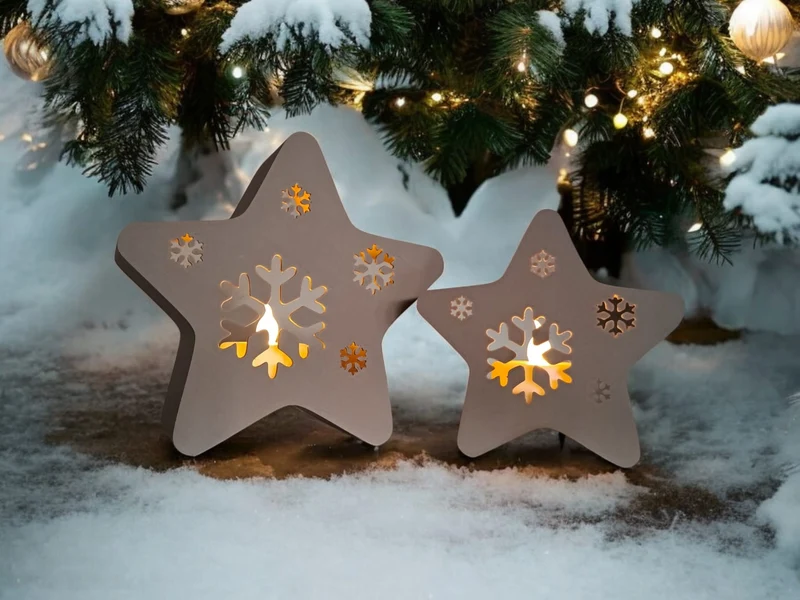 Étoiles décoratives pour bougies chauffe-plat à LED