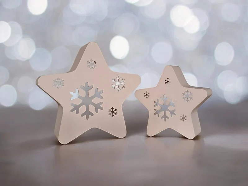 Étoiles décoratives pour bougies chauffe-plat à LED