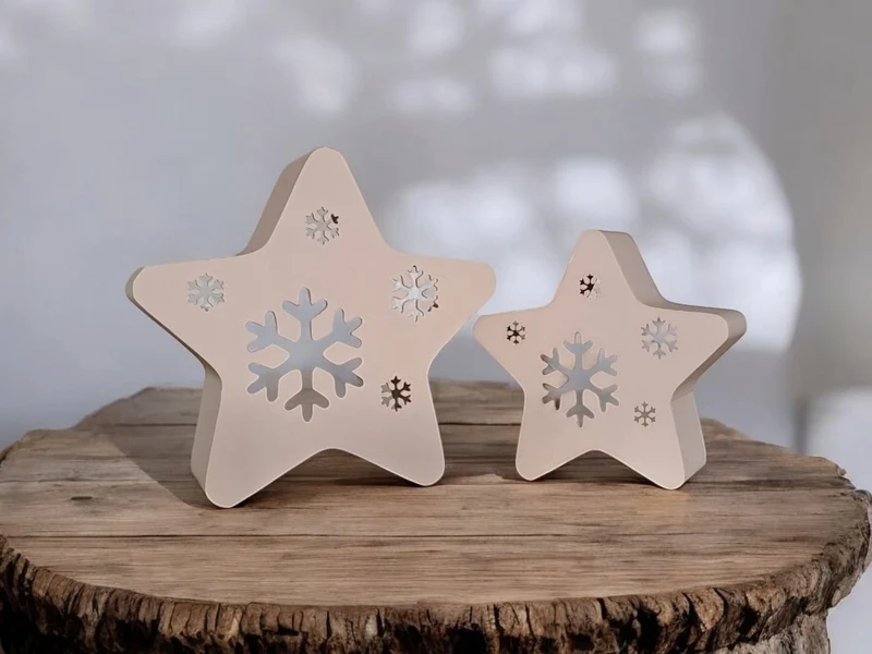 Étoiles décoratives pour bougies chauffe-plat à LED