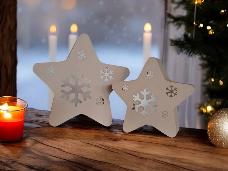 Étoiles décoratives pour bougies chauffe-plat à LED