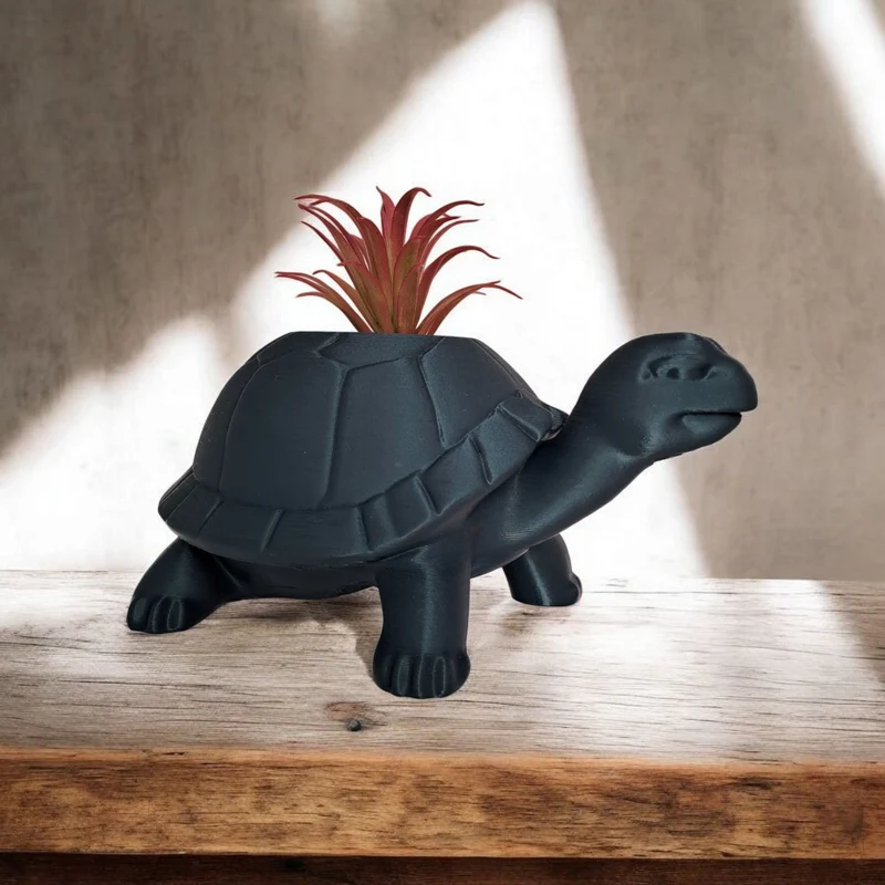 Petit pot de fleurs décoratif en forme de tortue pour intérieur