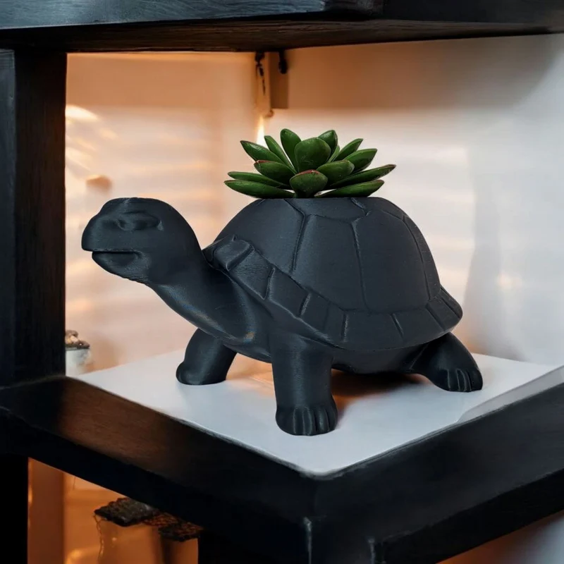 Petit pot de fleurs décoratif en forme de tortue pour intérieur