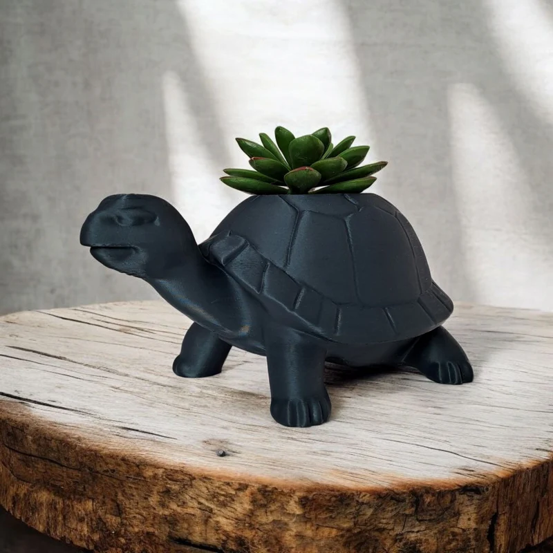 Petit pot de fleurs décoratif en forme de tortue pour intérieur