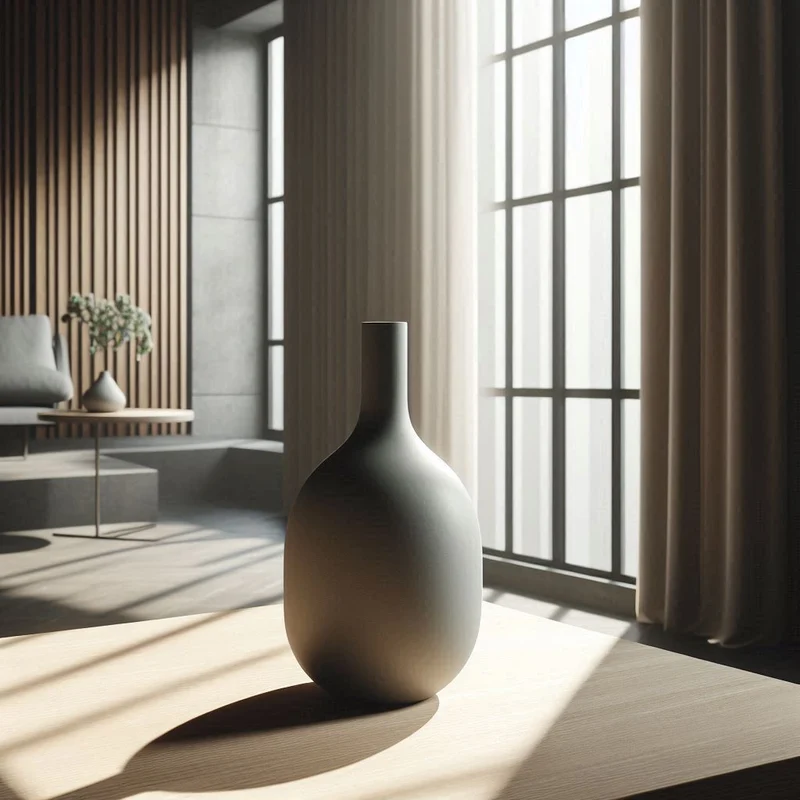 Vase moderne en forme de bouteille pour la décoration d'intérieur
