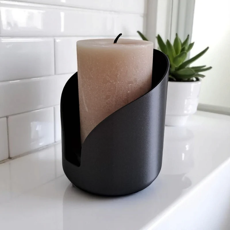 Porte-bougie pilier moderne et élégant