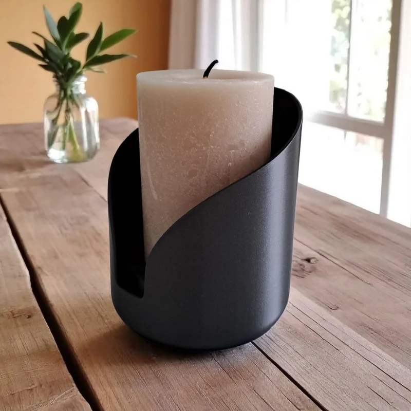 Porte-bougie pilier moderne et élégant