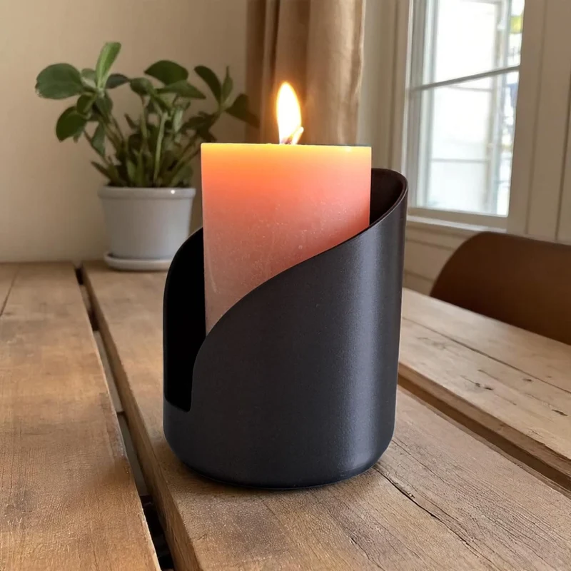 Porte-bougie pilier moderne et élégant