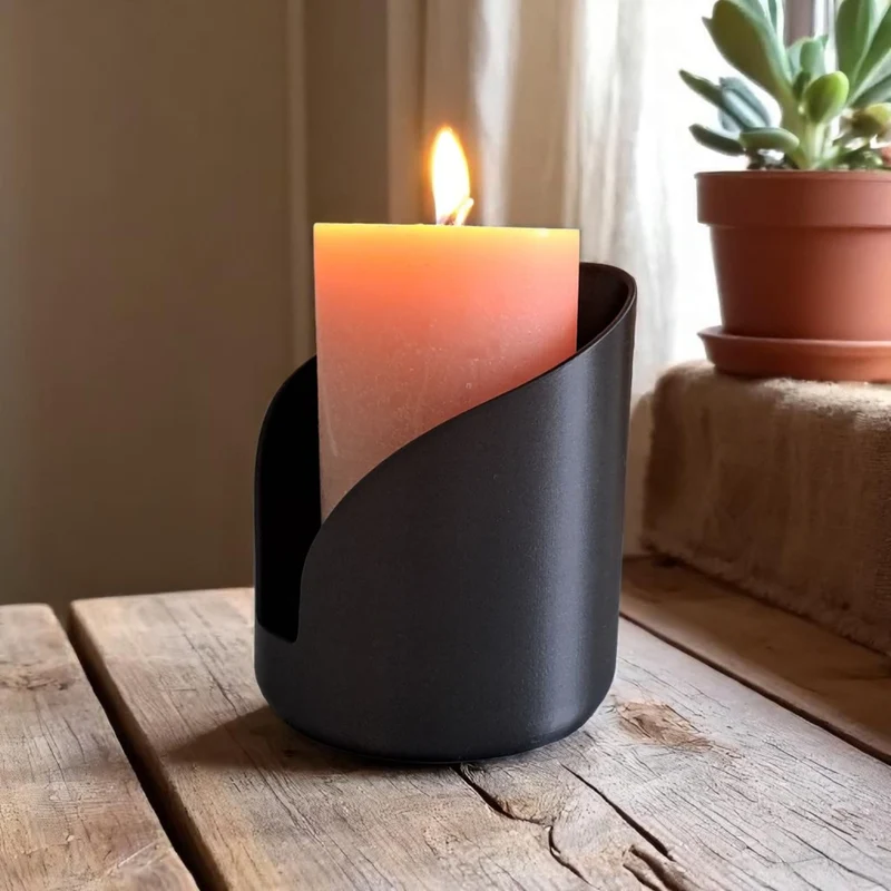 Porte-bougie pilier moderne et élégant