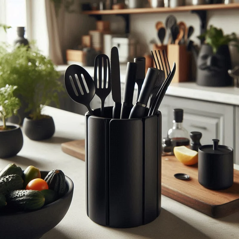 Support pratique pour ustensiles de cuisine au design moderne