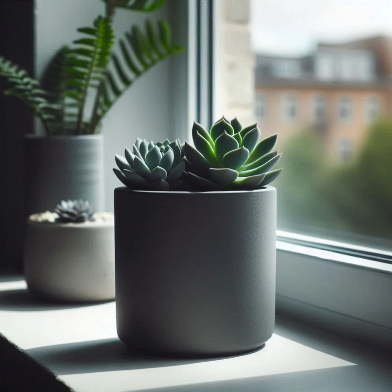 Pot à plantes rond et moderne pour succulentes