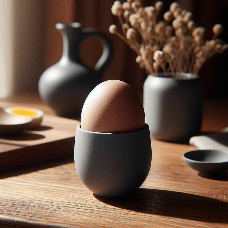 Coquetier moderne et élégant pour la table du petit-déjeuner