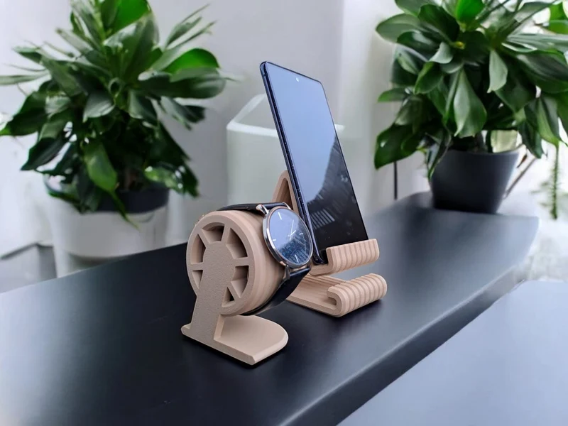 Ensemble avec support pour téléphone et montre connectée