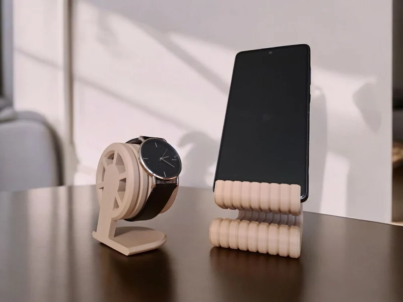 Ensemble avec support pour téléphone et montre connectée