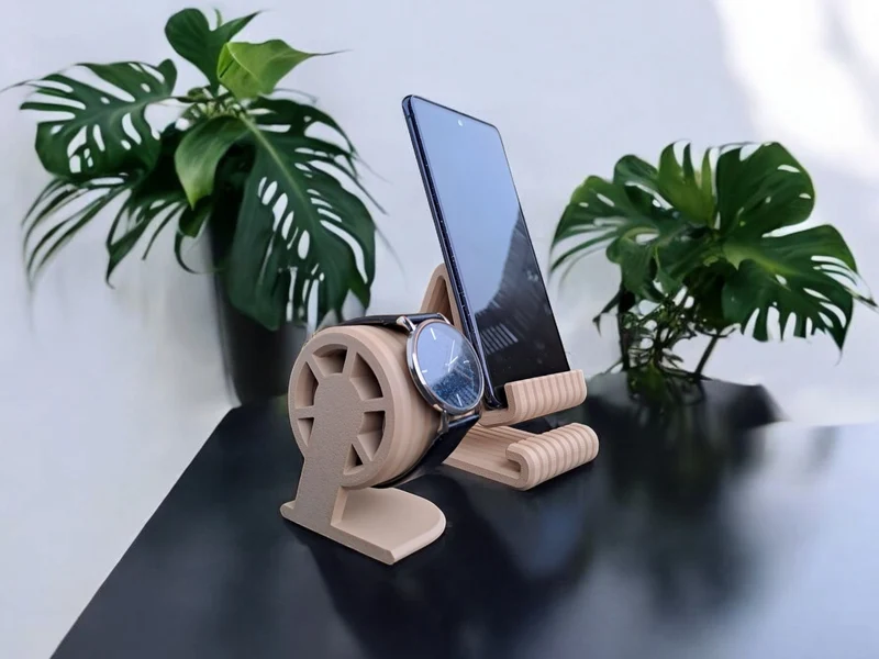 Ensemble avec support pour téléphone et montre connectée
